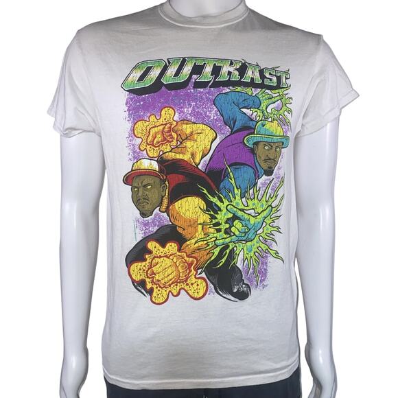 Outkast Other - OutKast Comic Rap Super Hero Graphic Tee Shirt Music Adult Top Mens Medium